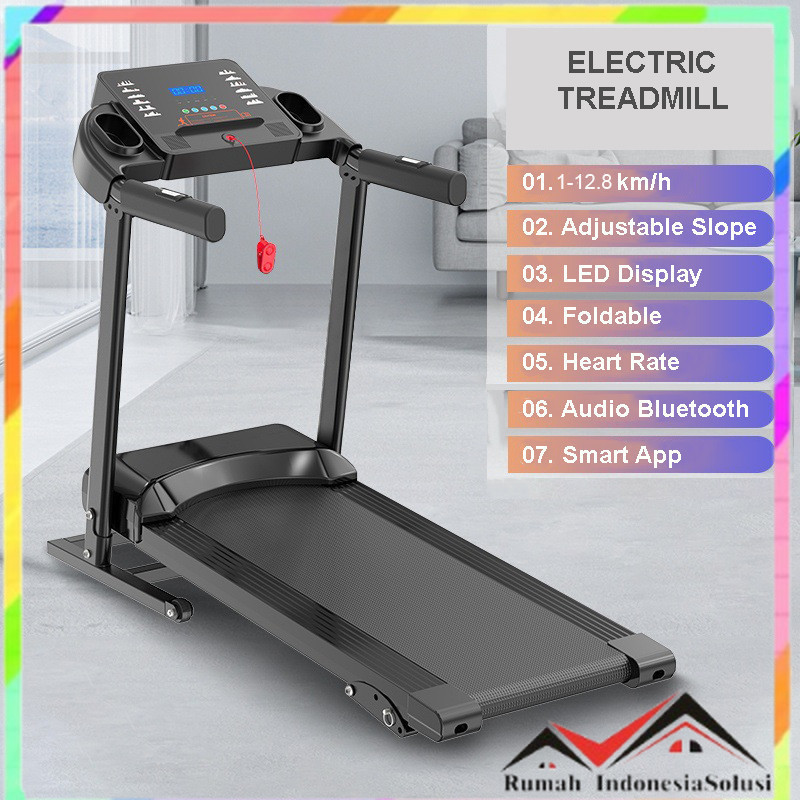 

- TaffSPORT Treadmill Elektrik Lipat 12 Speed Smart App Audio Heart Rate - Q6 -