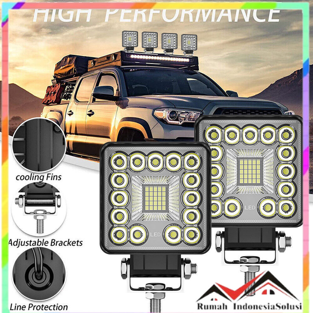 

- DXZ Lampu Sorot Tembak Mobil LED Floodlight Cool White 6500K IP67 96W - LD40 -