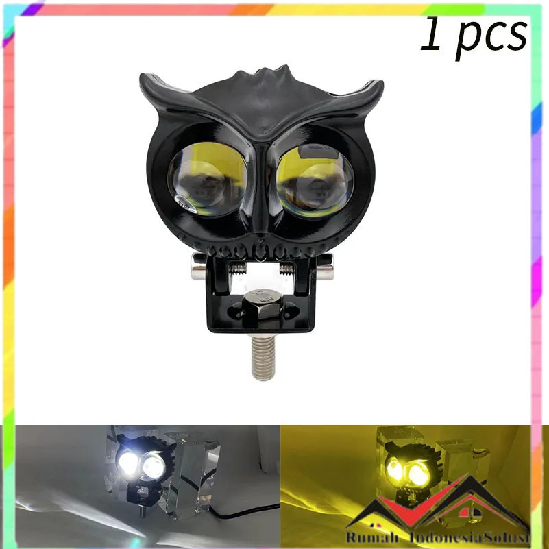 

- OWL Lampu Tembak Motor LED High Beam Dual Color 3800 Lumens 20W 1 PCS - OC2L -
