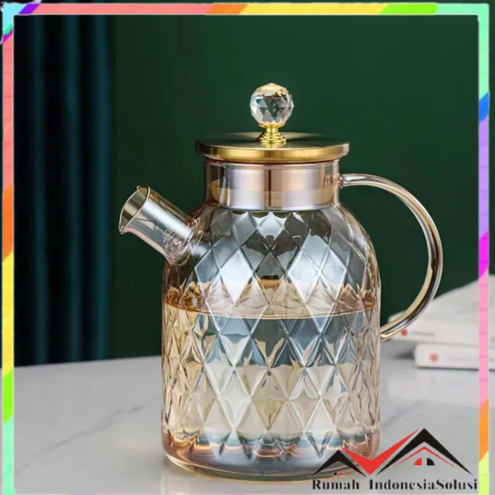 

- Chapin Teko Kaca Teh Kopi Pitcher Tahan Panas Api Borosilicate Glass - TK12 -