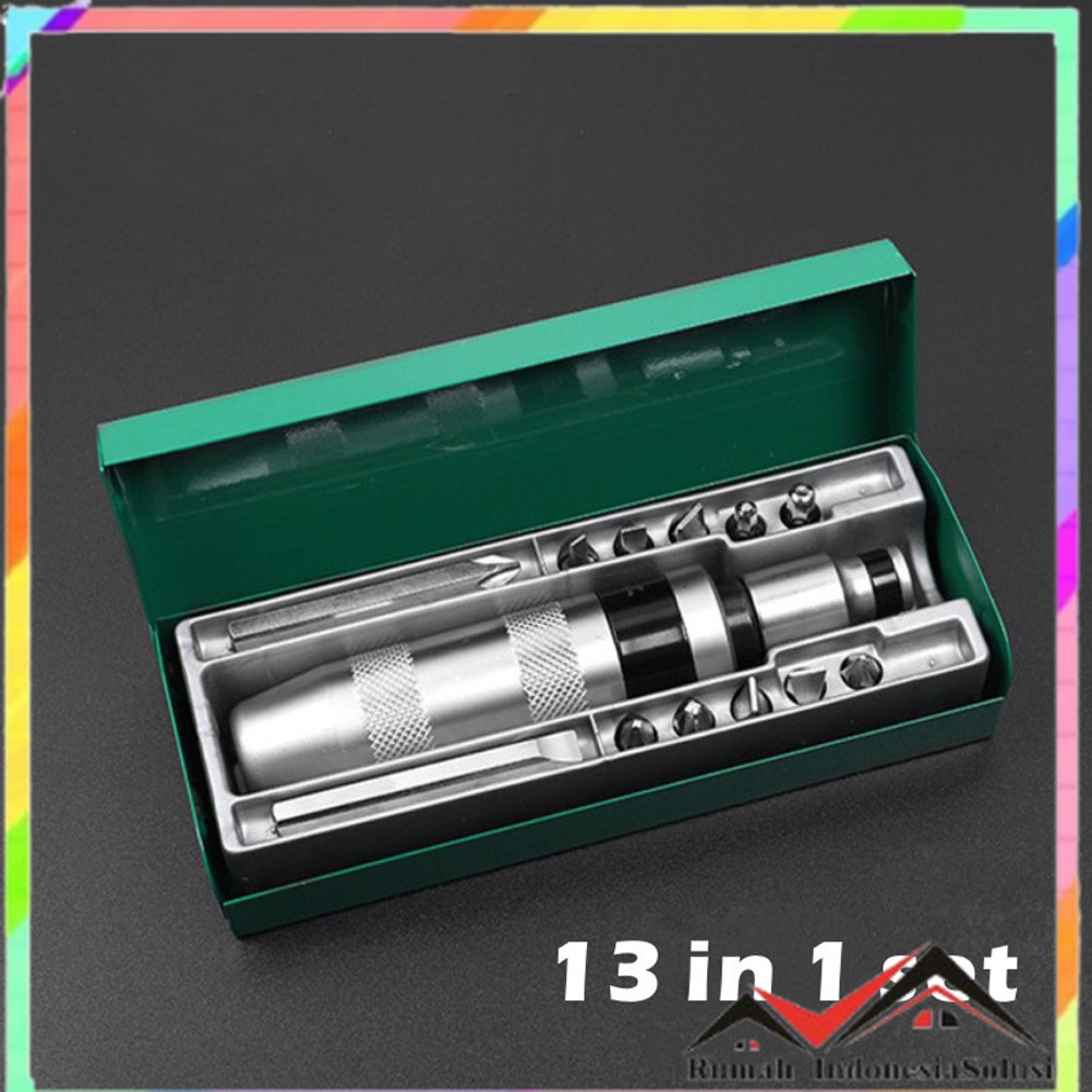 

- Alloet Set Obeng 13 in 1 Bits Impact Screwdriver S2 Steel - ALO-13 -