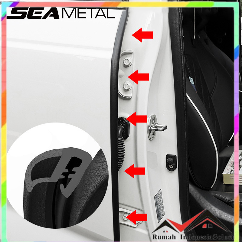 

- SEAMETAL Karet Pelindung Pintu Mobil Rubber Strip Soundproof 2M - SMT-2 -