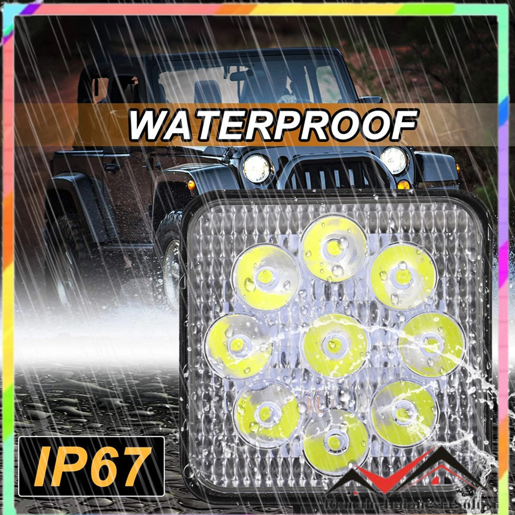 

- DXZ Lampu Sorot Tembak Mobil LED Floodlight Cool White 6000K IP67 27W - DX9 -