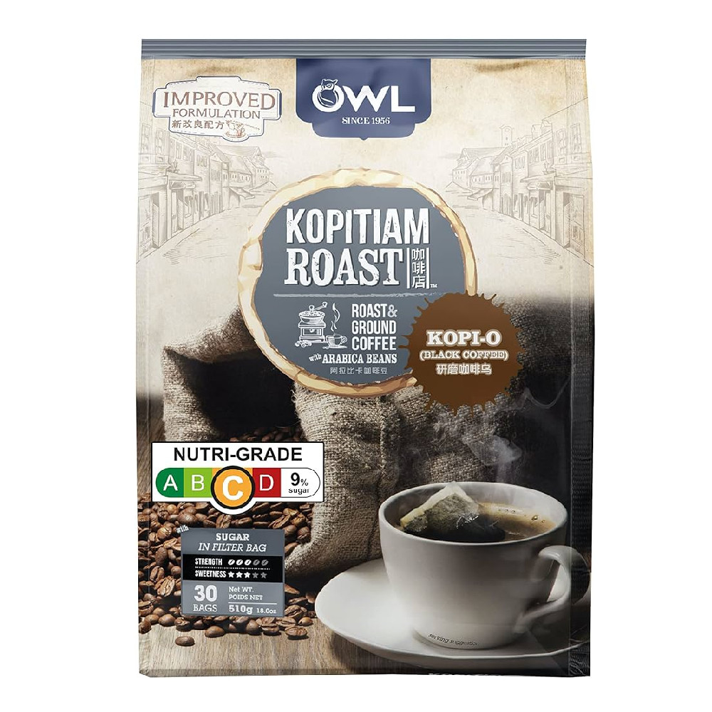

JAMIN MURAH !!!Owl Kopitiam Roast Ground Coffee Kopi O Black Coffee 30 x 17 Gram(BISA LANGSUNG ORDER)