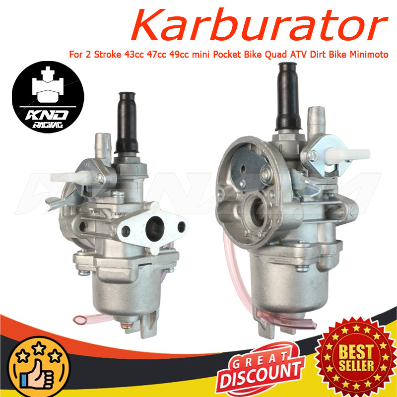 Karburator mini quad atv 49cc 2 tak 47cc 49cc Mini Anak-anak PIT Pocket Quad Dirt Bike ATV