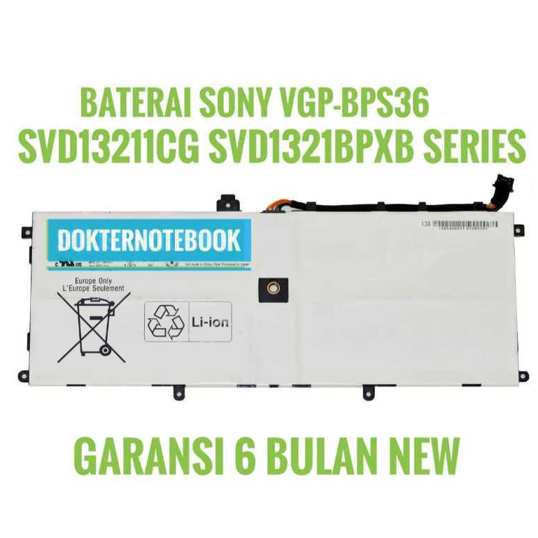 BATERAI BATTERY SONY VAIO ULTRABOOK VGP-BPS36 BPS36 BPS 36 DUO 13 Rental Touch 13.3 INCH SVD132 SVD1