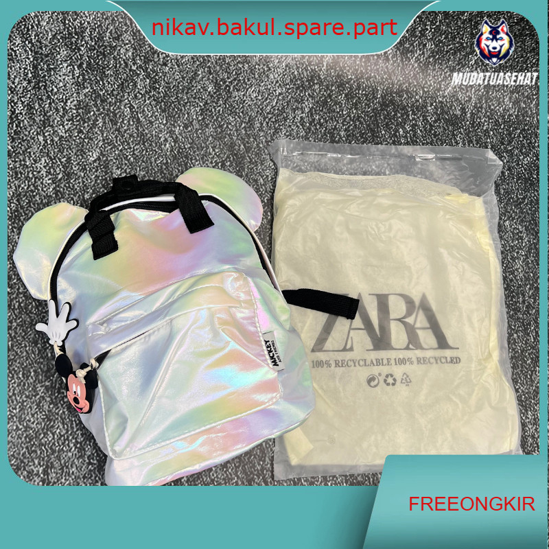 MICKEY X ZARA GLITTER MINI BACKPACK / TAS RANSEL ANAK /  BAGPACK / TAS SEKOLAH / TAS KULIAH / TAS KE