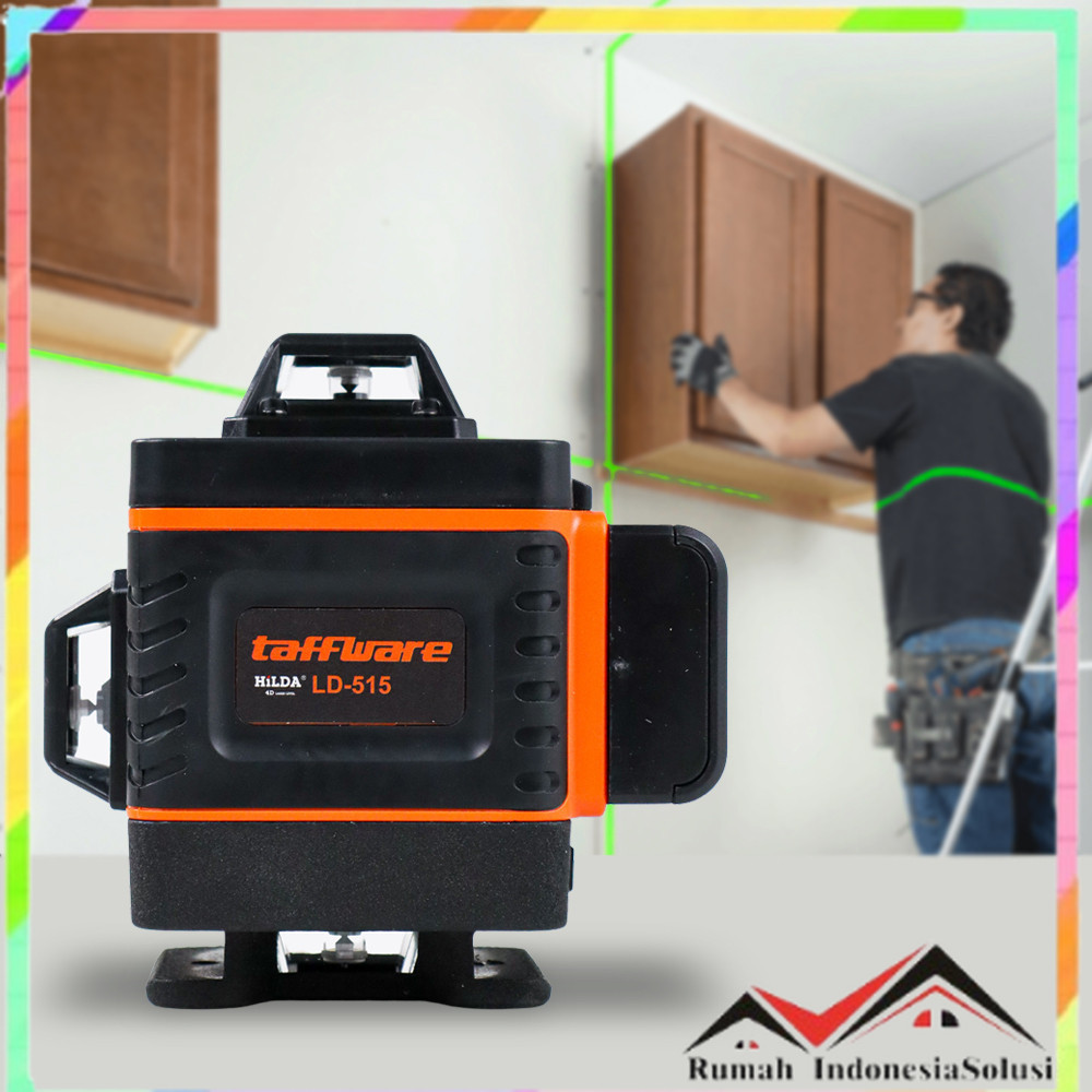 

- Taffware Hilda Laser Level Self Leveling 4D 16 Line with Remote - LD-515 -