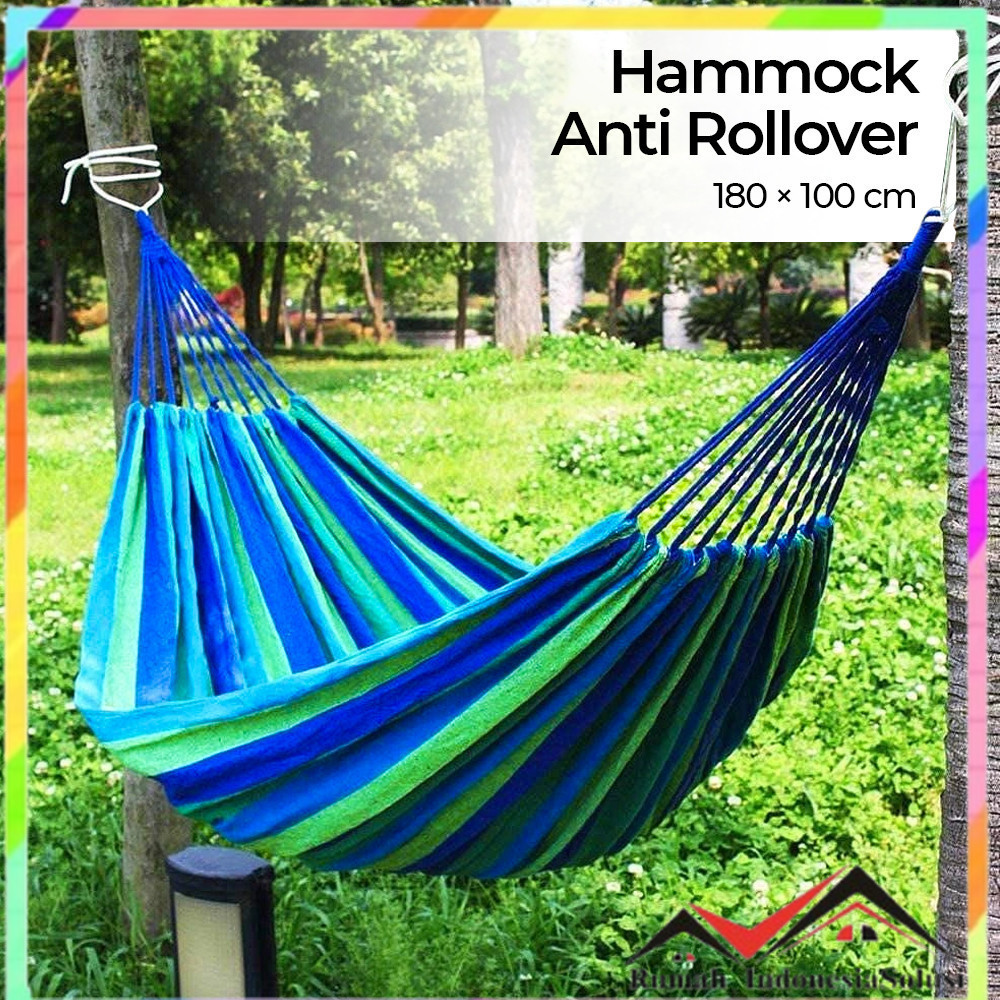 

- HOUSEEN Hammock Tempat Tidur Gantung Canvas Anti Rollover - JS427 -