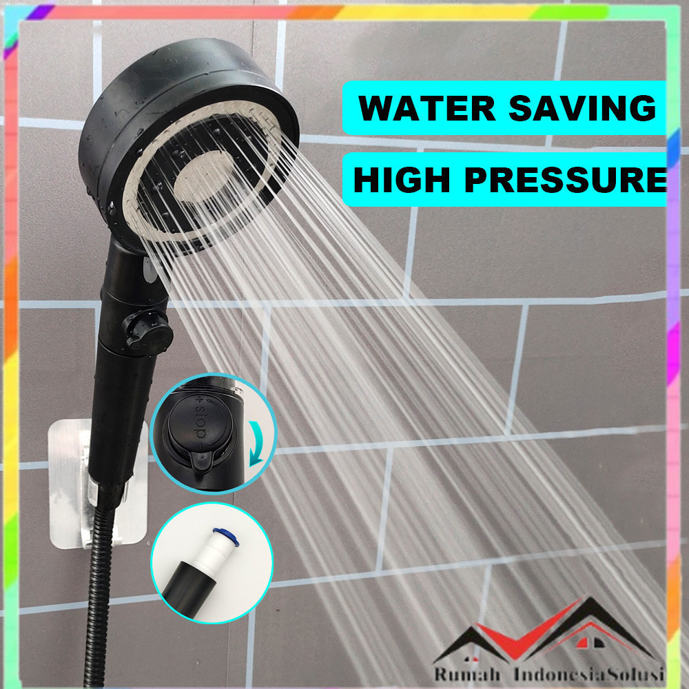 

- ZIEL Kepala Shower Mandi High Pressure Adjustable 5 Mode with Filter - Z5 -