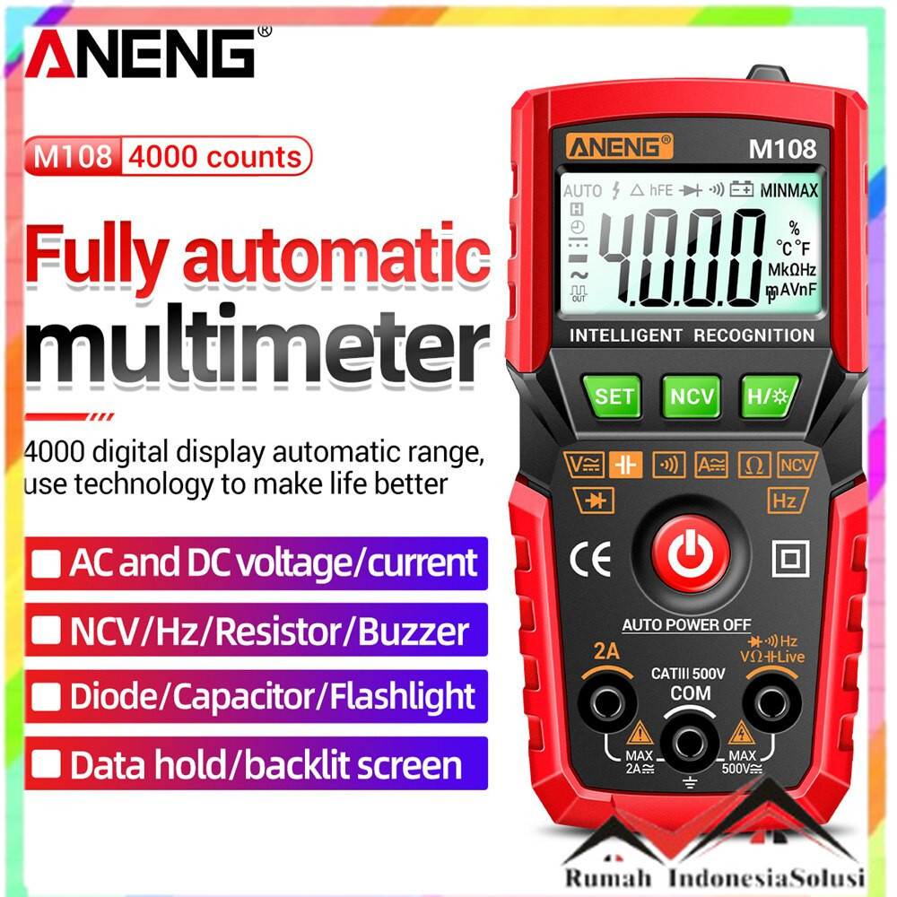 

- ANENG Mini Digital Multimeter AC/DC Electrical Voltage Tester - M108 -