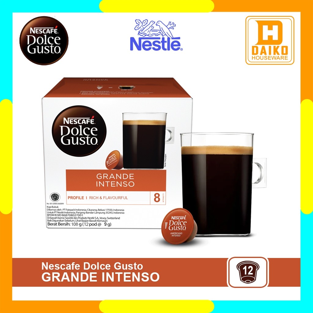 

JAMIN MURAH !!!Capsule Nescafe Dolce Gusto Grande Intenso Box - Kopi Kapsul Arabica Coffee(BISA LANGSUNG ORDER)