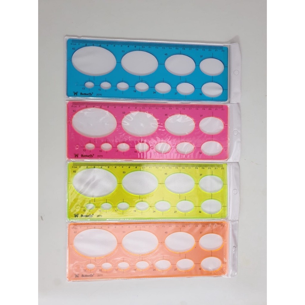 

BPP Penggaris cetakan lonjong ruler elipse template 2070 cetakan elips oval