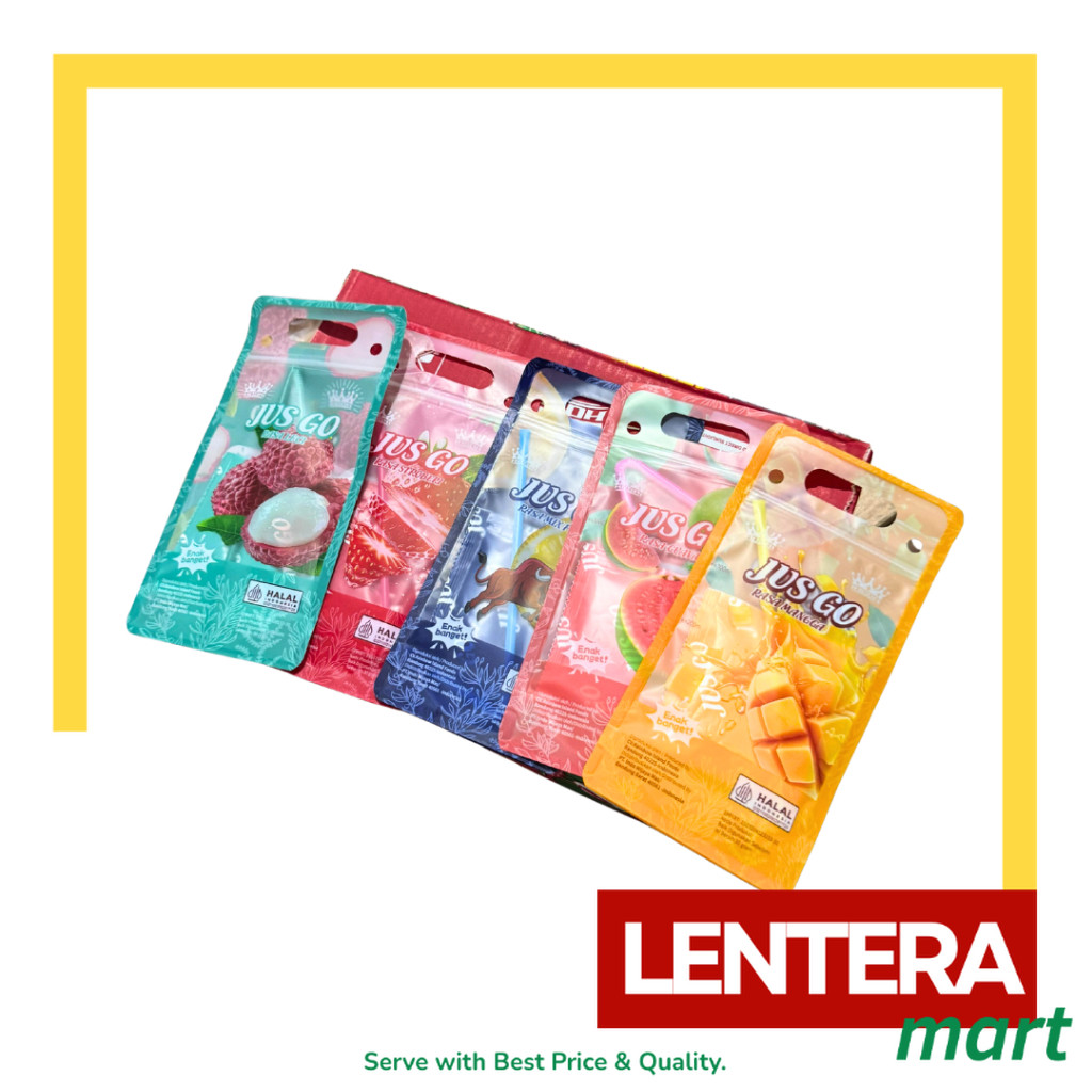 

Jus Go Minuman Sirup Rasa Mangga/Jambu/Leci/Stroberi/Mix Fruit 30gr LenteraMart