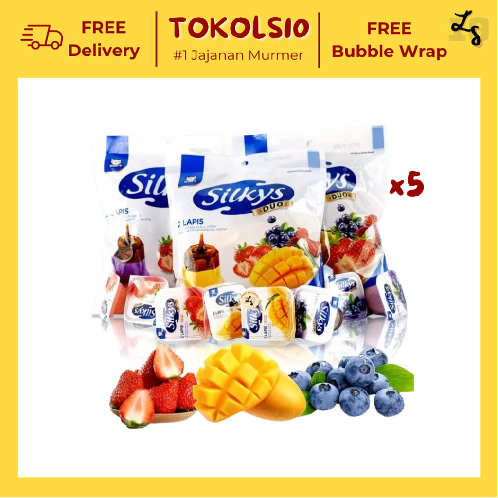 

[BELI 4 GRATIS 1] Silkys Pudding Duo 2 Lapis Gula Aren dan Jeli Aneka Rasa 1 Pack isi 10 pcs @26gr
