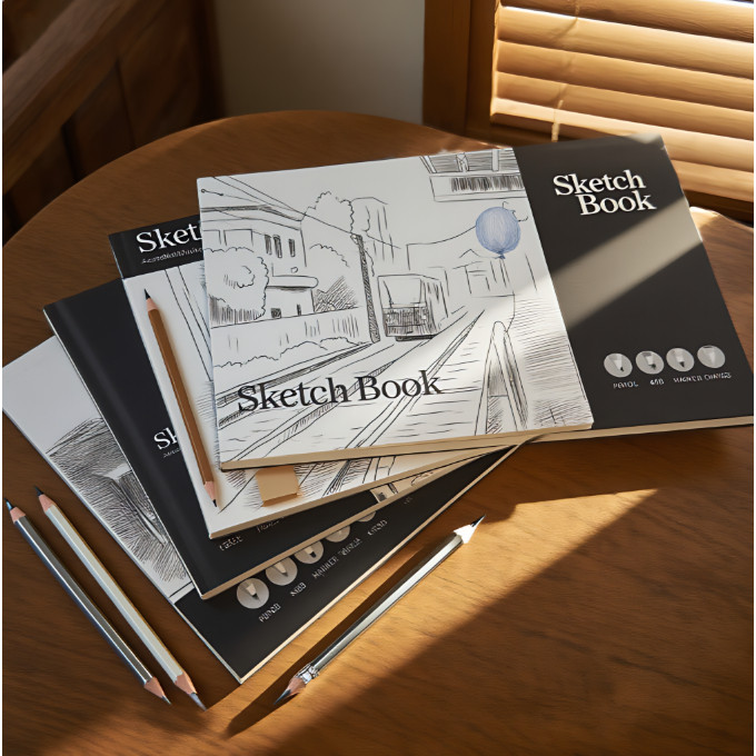 

160 Gsm Sketchbook A4 Aesthetic Buku Gambar 24 Lembar/48 Halaman