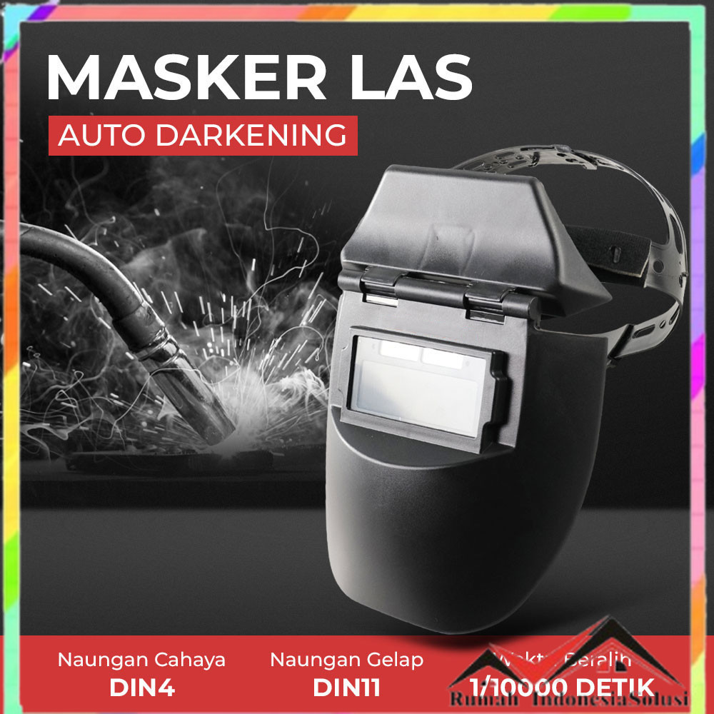 

- TaffGUARD Masker Las Auto Darkening Safety Mask Flat Flip - 5100B -