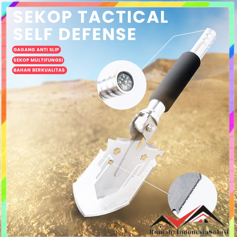 

- Sekop Tactical Self Defense Kompas Bottle 35.5 cm - DW-45120 -