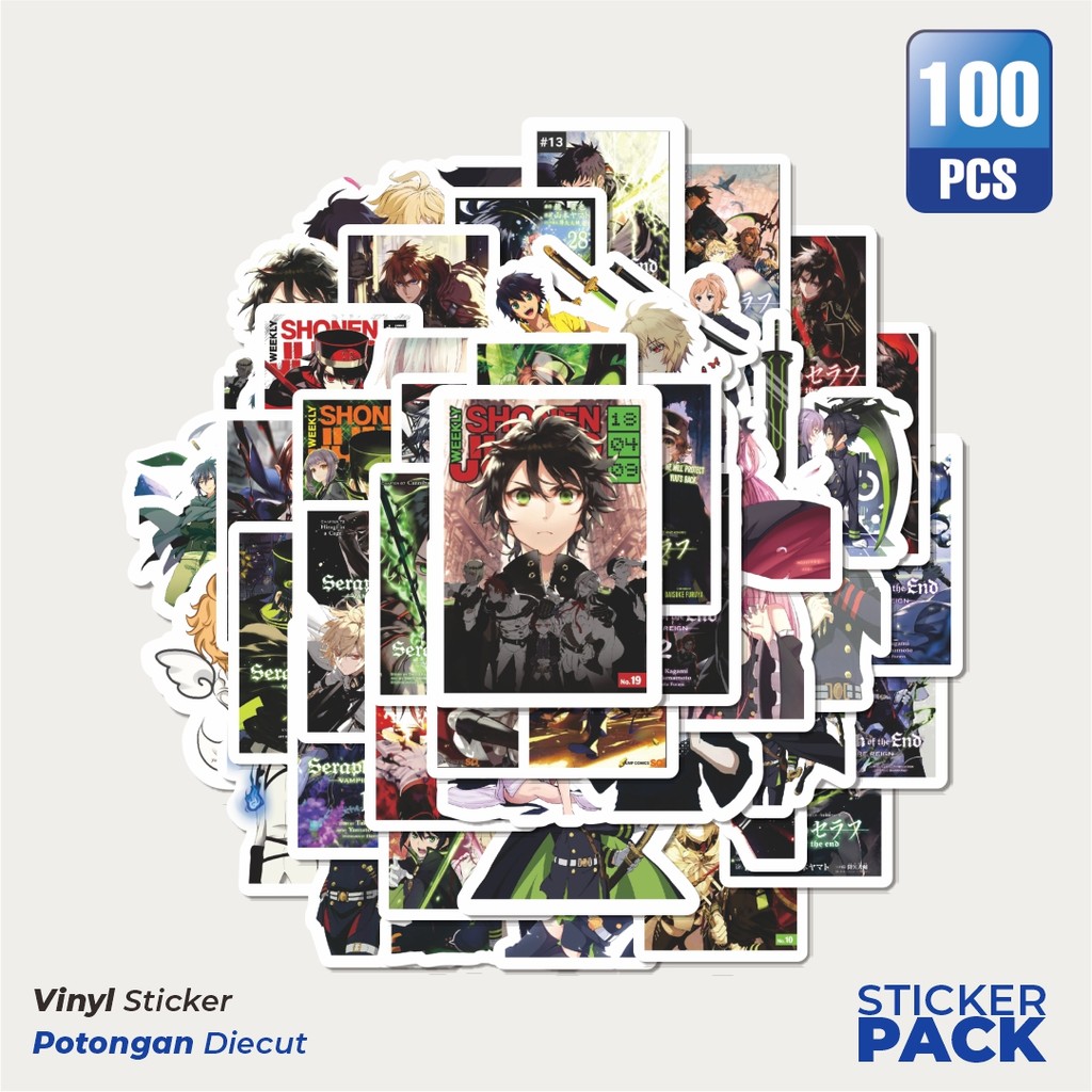 

Stiker Vinyl Stiker Anime Seraph of the End Char Mix 4 Waterproof Aesthetic- Untuk Laptop, Motor, dan Helm - Paper Stationery Pack