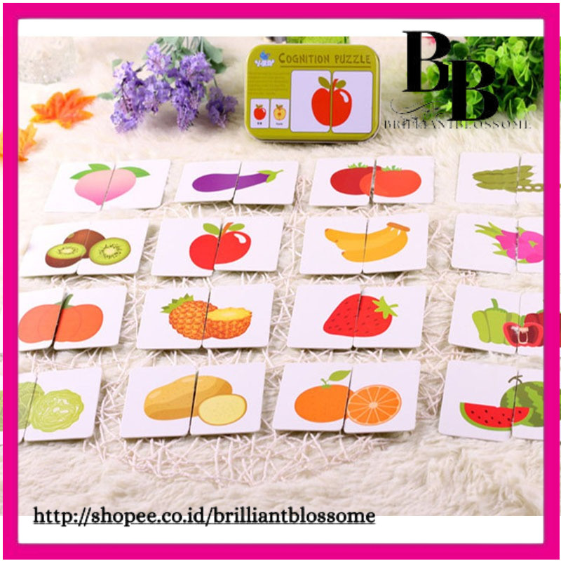 Anime Children's Cartoon Stories 30-Piece Tin Box Puzzle Children's Handicraft Educational Toy For E