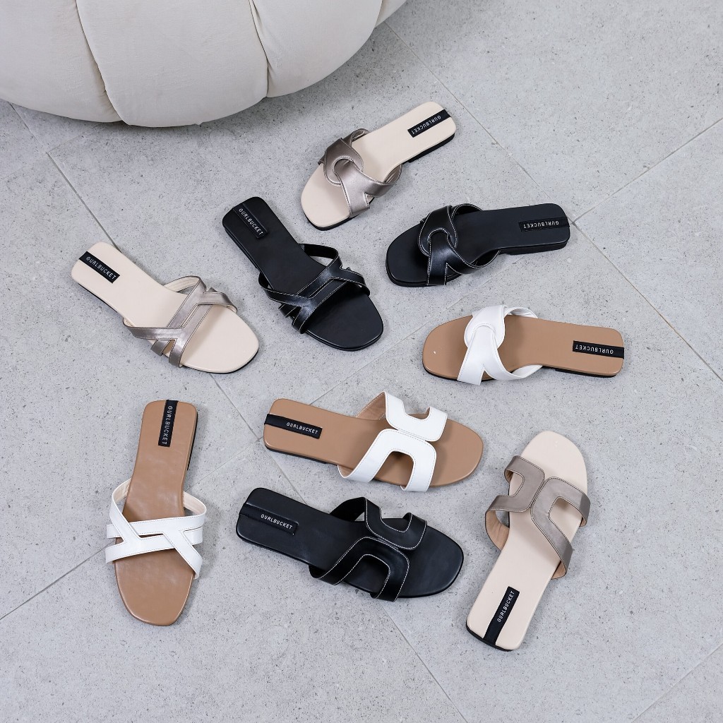 Basic Flat Sandal Vol 2/Loica Flat Sandal/ Meika Flat Sandal/ Saimo Flat Sandal/ sandal Flat Wanita 