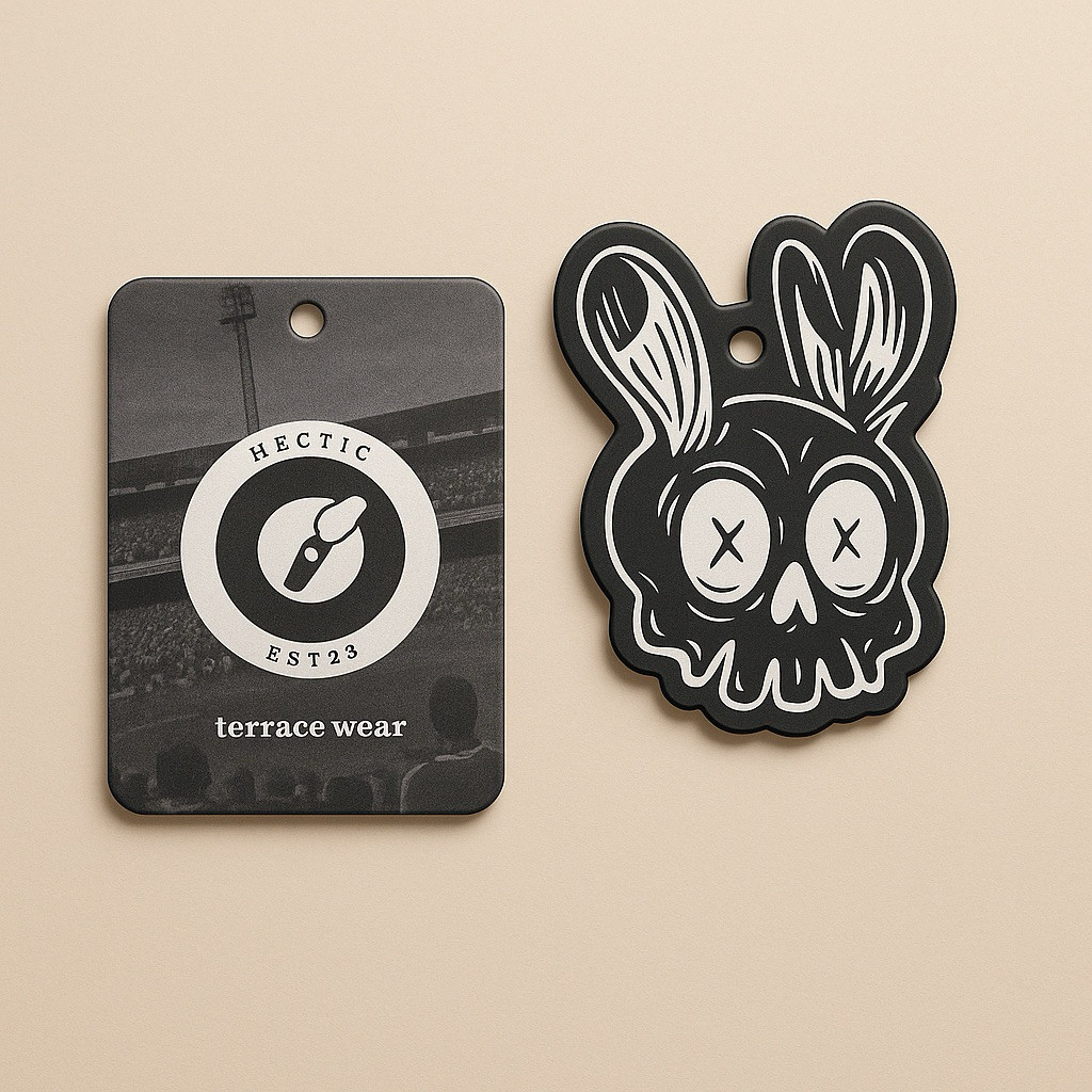 

(FREE DESIGN) Hang tag Custom Hangtag Baju label harga full Color 2sisi