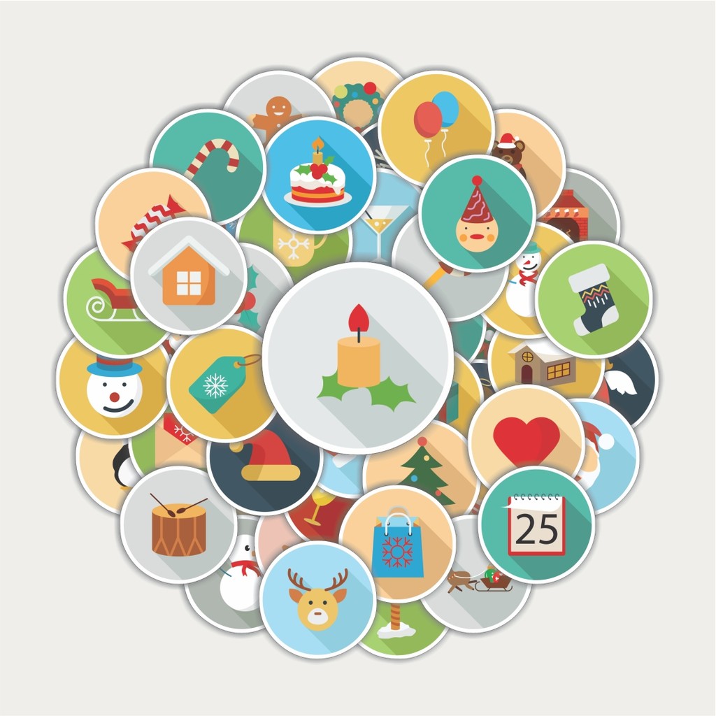 

Sticker Pack Stiker Christmas Flat Icons | Sticker TUMBLR | Stiker LAPTOP KOPER HELMP