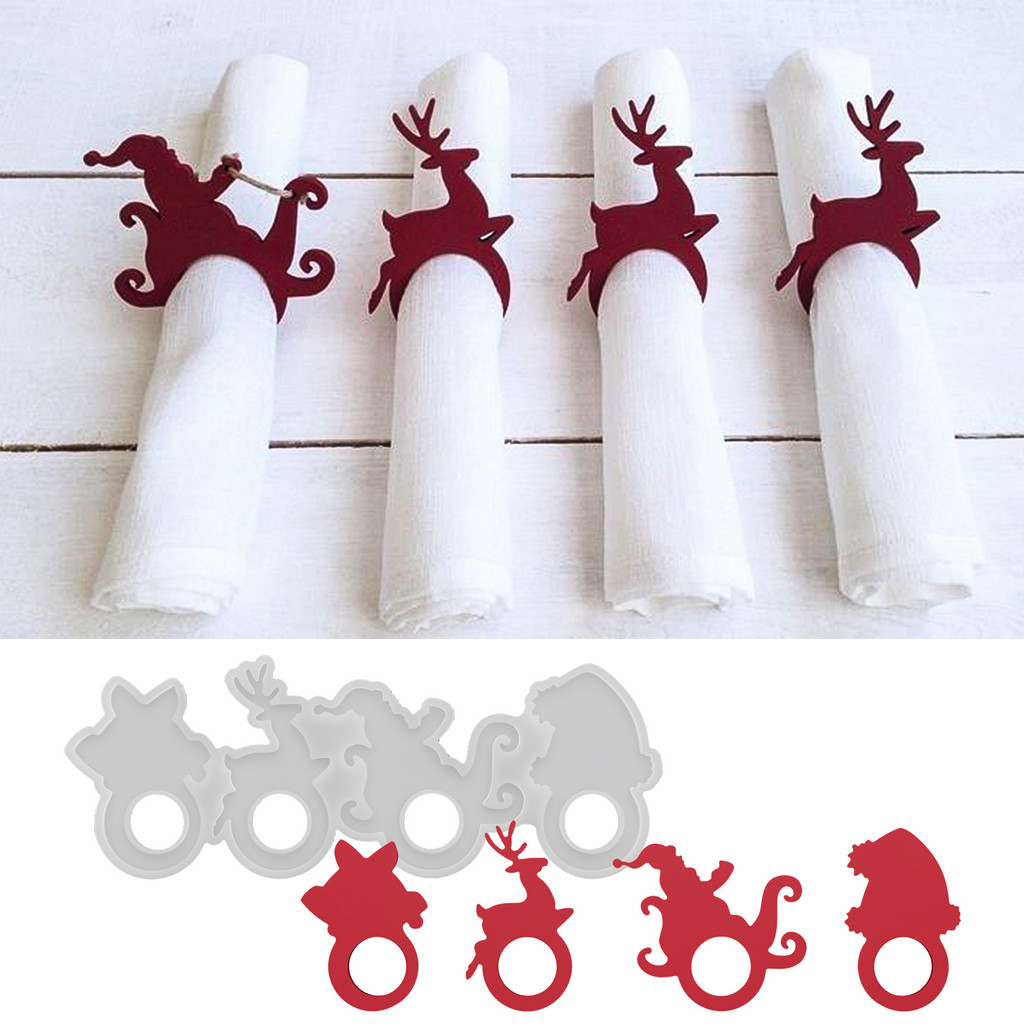 

DIY Mold Multi Cavity Resin/Plaster/Epoxy Craft for Ornaments Napkin Rings Holiday Home Decor Party DIY Gift