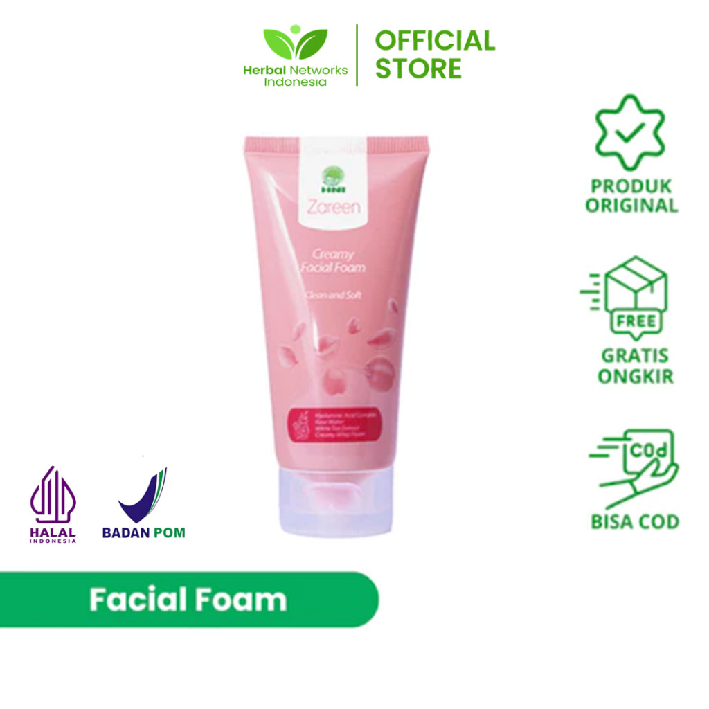 Zareen Facial Wash Semua Jenis Kulit | Zareen Creamy Facial Foam HNI HPAI | Sabun Pembersih Wajah Za