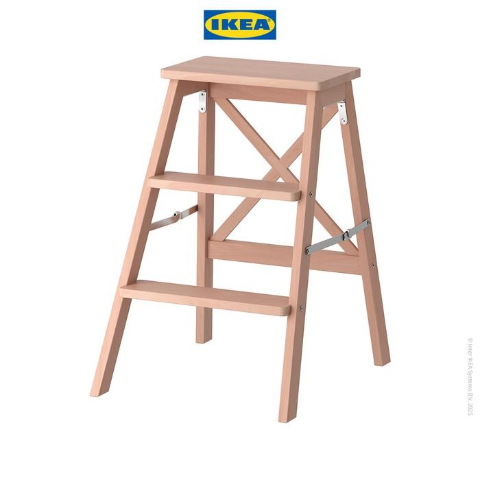 IKEA BEKVAM Tangga 3 Tingkat Serbaguna Hitam 63 cm Kayu - Kayu