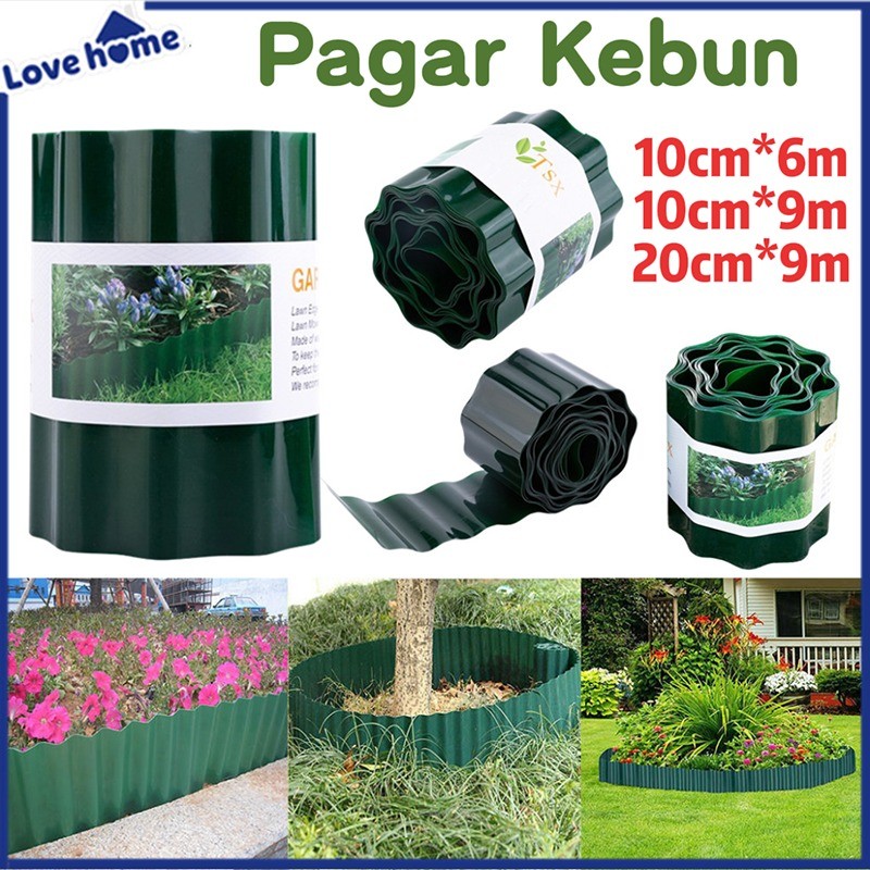 Kebun Pagar Plastik Pagar Bergelombang Pagar Pinggir Rumput Dekorasi Pagar Taman Plastik Chic