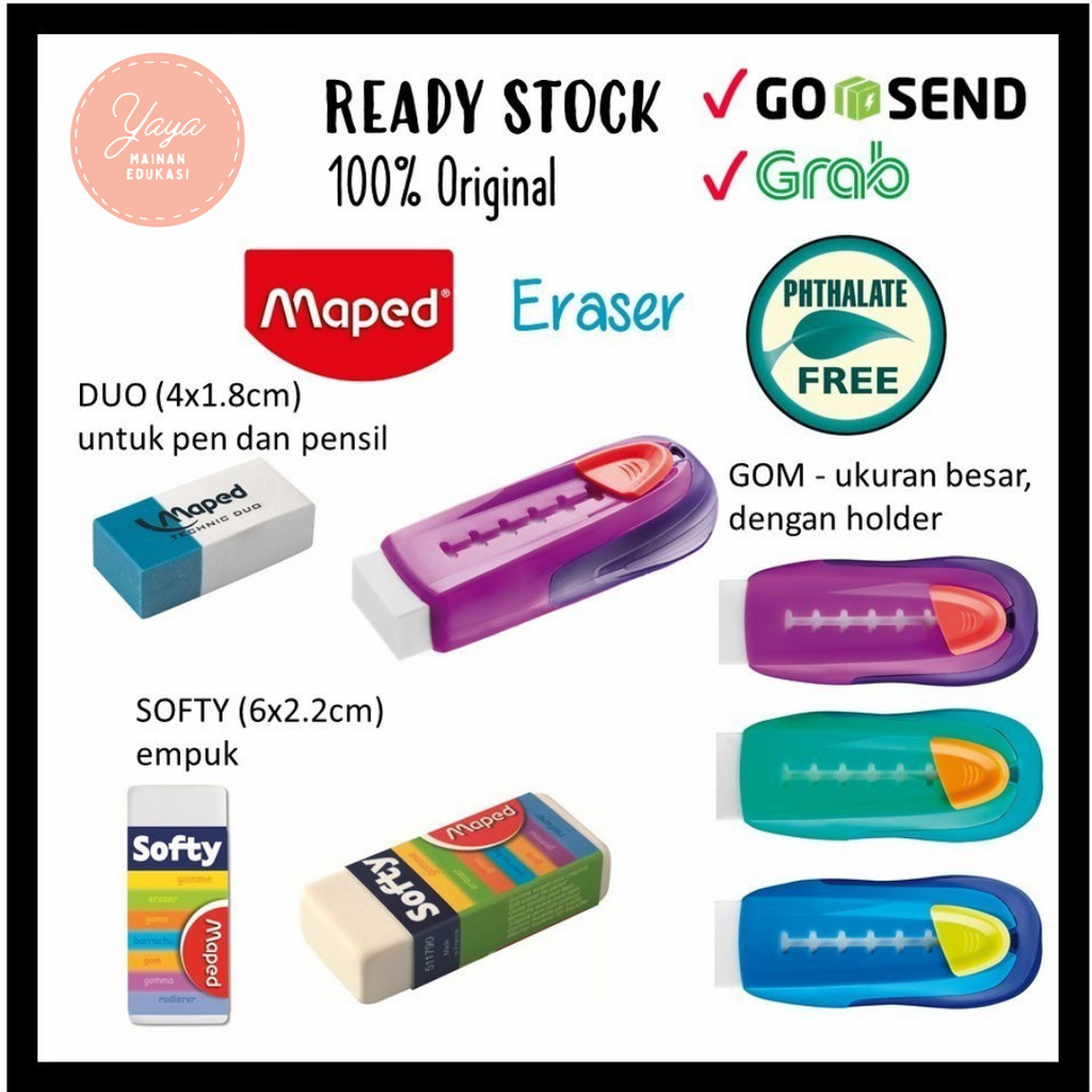 

Maped Eraser Penghapus Karet Technic Duo Softy Gom Pensil dan Pen YM