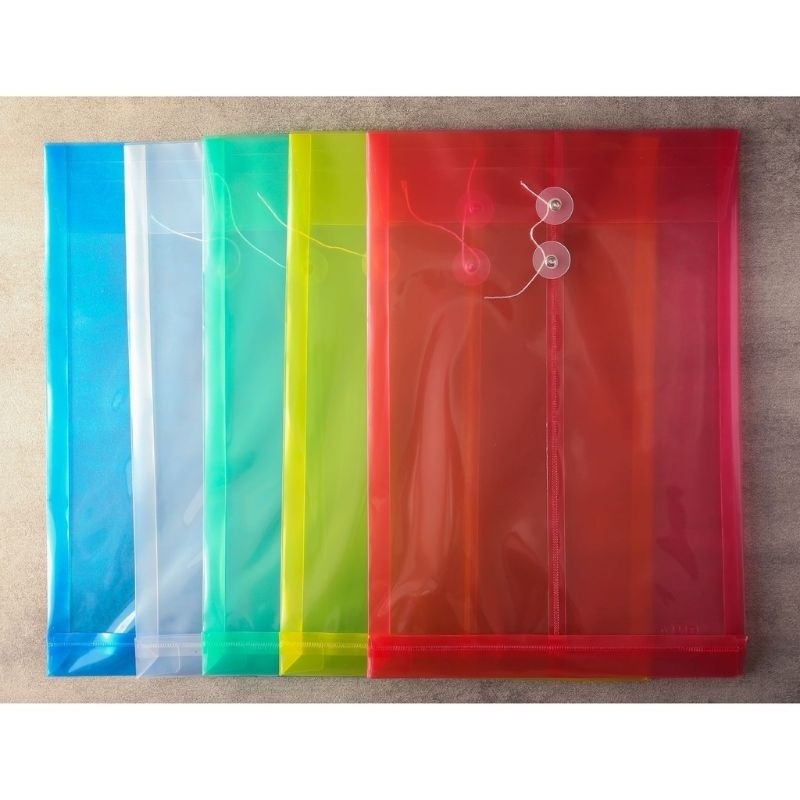 

New Map Plastik Tali Transparant F4 / Folio 1 Pak (12pcs)Premium