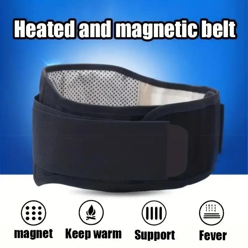 1pc Adjustable Self-heating Magnetic Therapy Back And Waist Support Belt, Waist Massage Belt Sports 