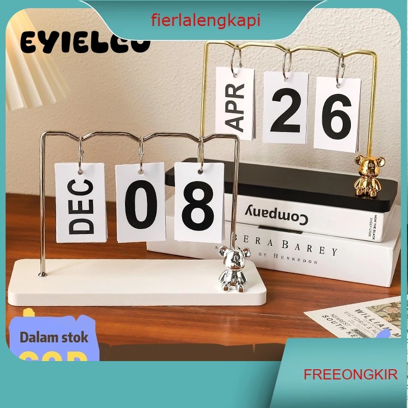 

Eyre（Favorit Pelanggan ） Beruang kalender ornamen ruang tamu ruang kantor kalender desktop kantor kreatif kerajinan logam besi Eropa Bear calendar ornament living room office desktop calendar creative European iron metal crafts