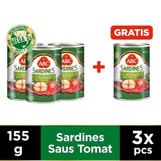 

ABC Sarden 155 Gram 3+1 FREE