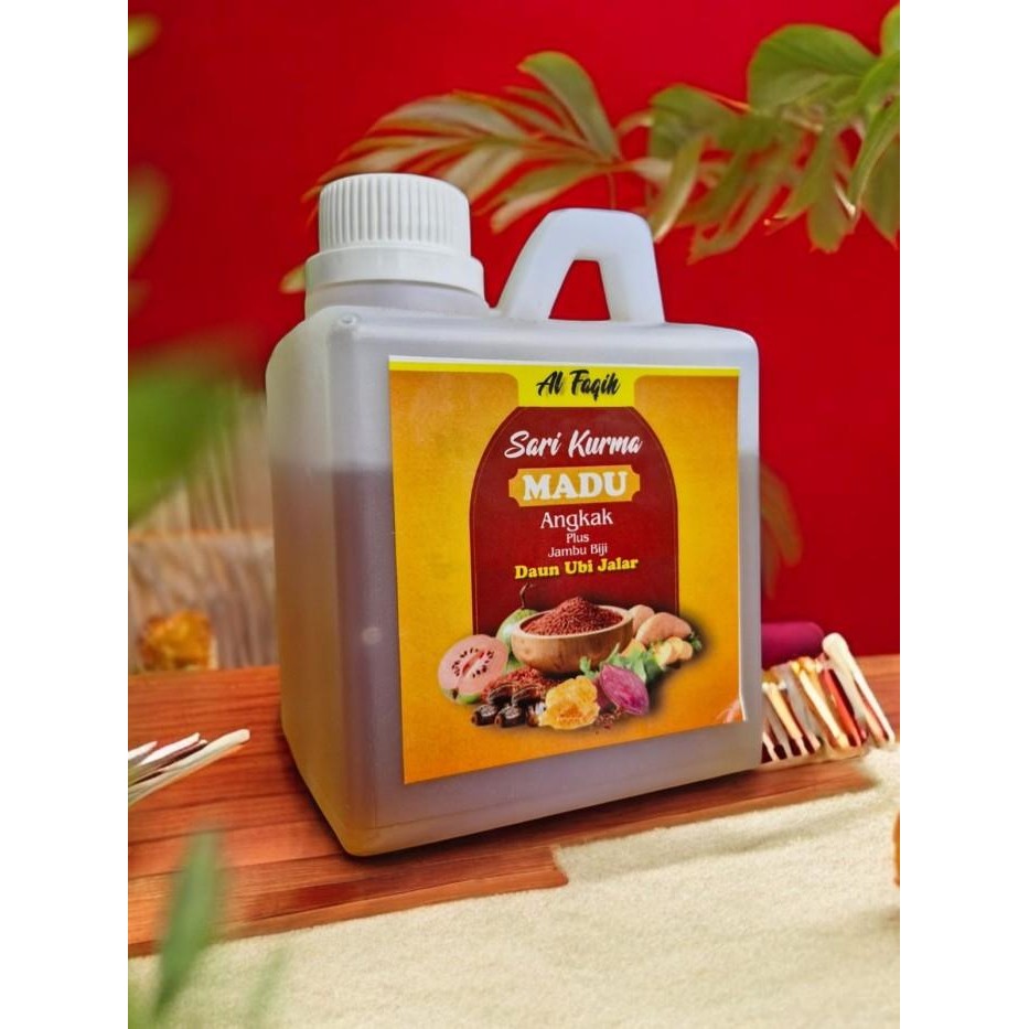 

Sari kurma madu angkak plus jambu biji AL FAQIH 500GR atasi DBD Types demam anemia menaikan HB dan trombosit