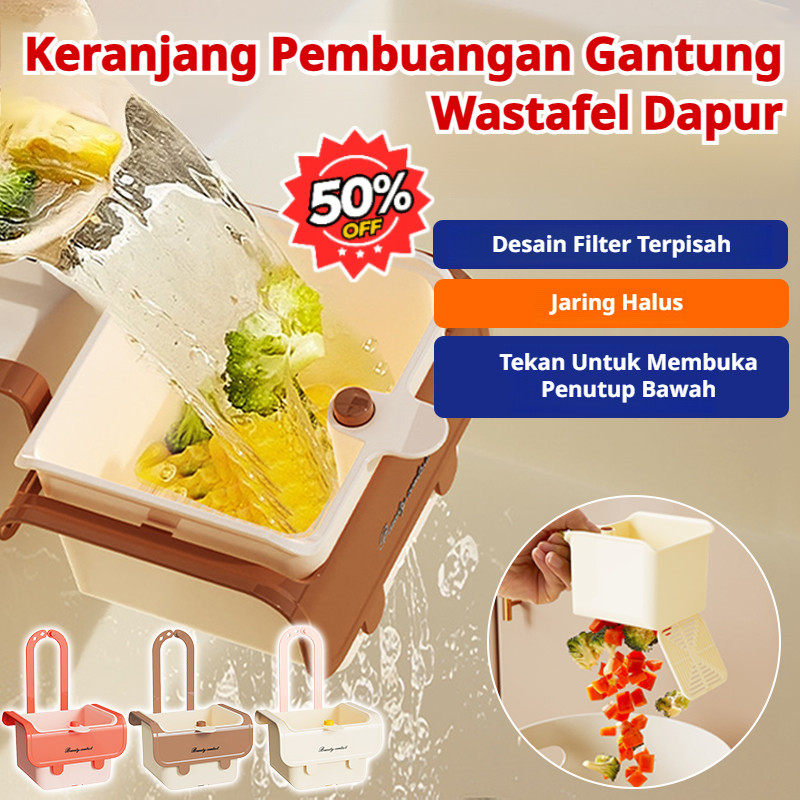 Hemat Ruang / Anti Karat Rak Piring Gantung di Wastafel Tempat Tiris Dapur/Keranjang Tiris Gantung/R