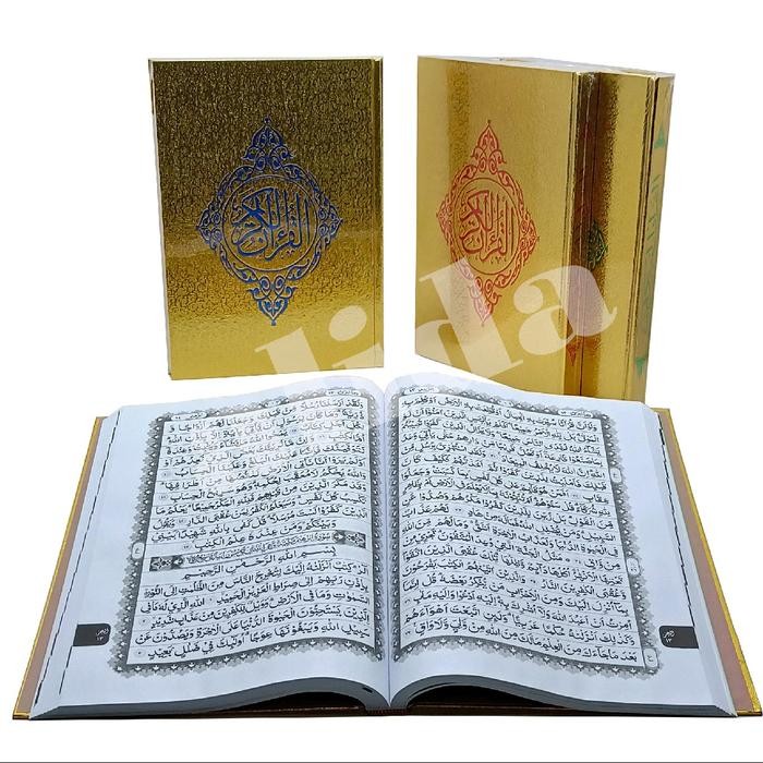 

Alquran Cover Emas ukuran BESAR A4 Al-Quran Mushaf Putih Quran - A4