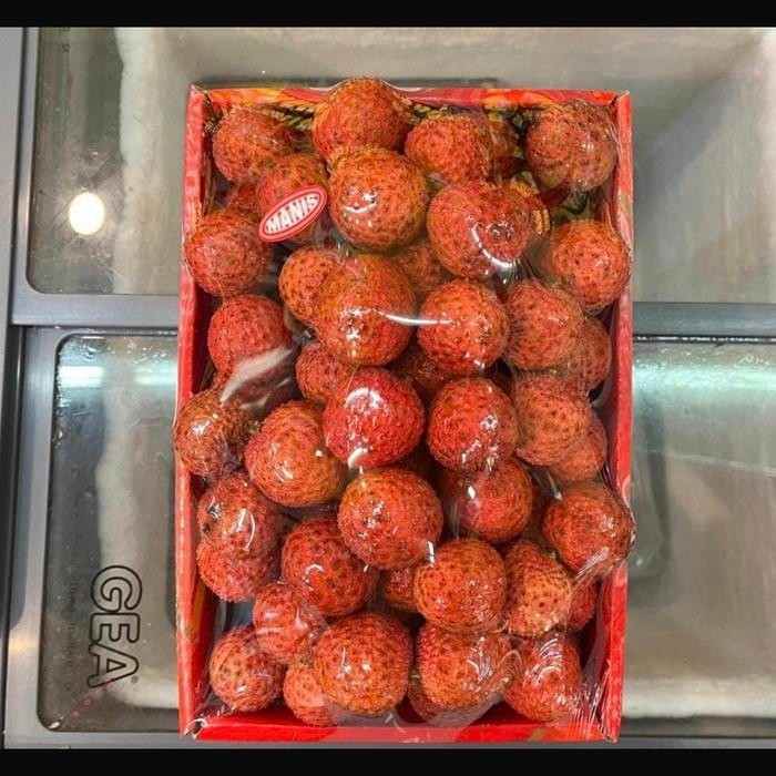 

Lychee red sweet fresh gift box | Buah leci merah manis box 1,5 kg