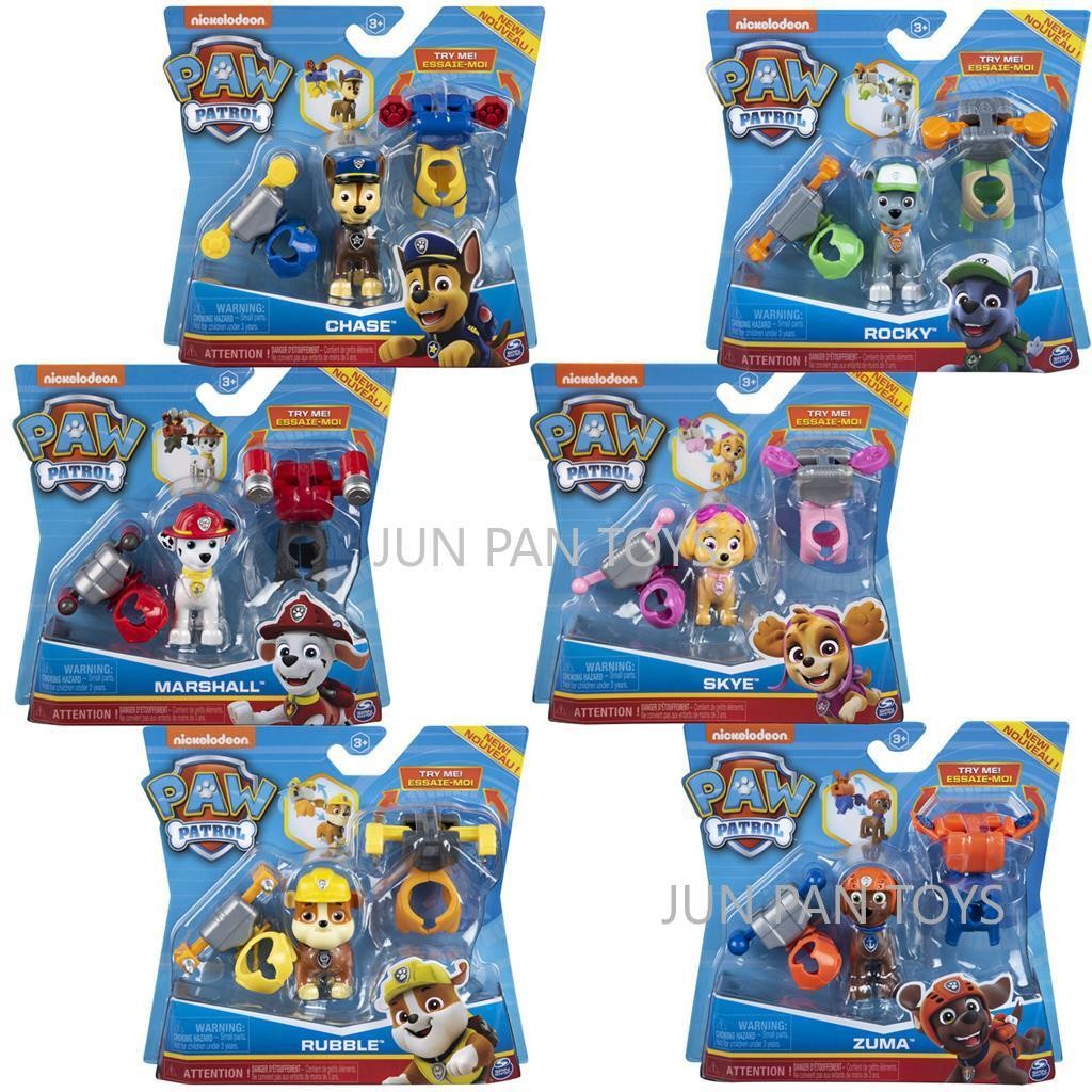 Original Paw Patrol Action Figure Pack Dressup Pups Toy New Nouveau Rubble Skye Everest Zuma Marshal