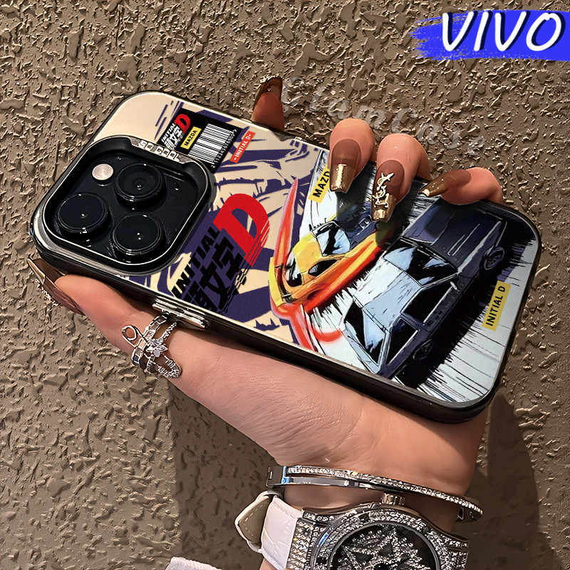 Keren Initial-D Glossy Hologram PC Case VIVO Y17s Y12 Y12S Y15s Y21 Y03 Y16 Y22 Y18 Y02 Y17 Y27s Y30