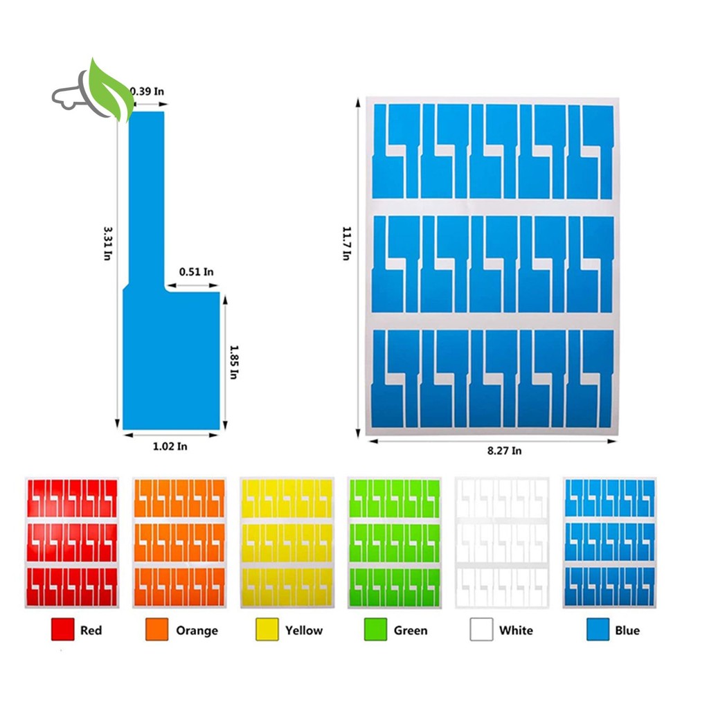 

A10F-1080Pcs/18 Sheets Cable Labels Tags Cable Markers Self Adhesive Cable Labels Waterproof Tear Resistant Wire Labels