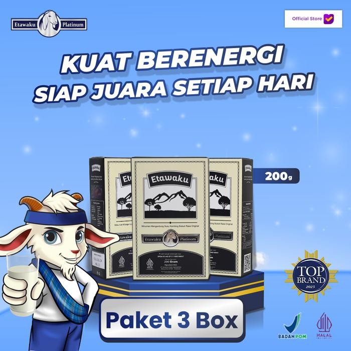 

PROMO! Etawaku Platinum Paket 3 Box - Susu Kambing Murni + Krimer Bubuk