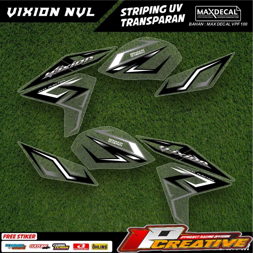 Striping Transparan Yamaha Vixion Old Stiker Setripping Motor Nvl Nva 155 Transparan Custome Decal S