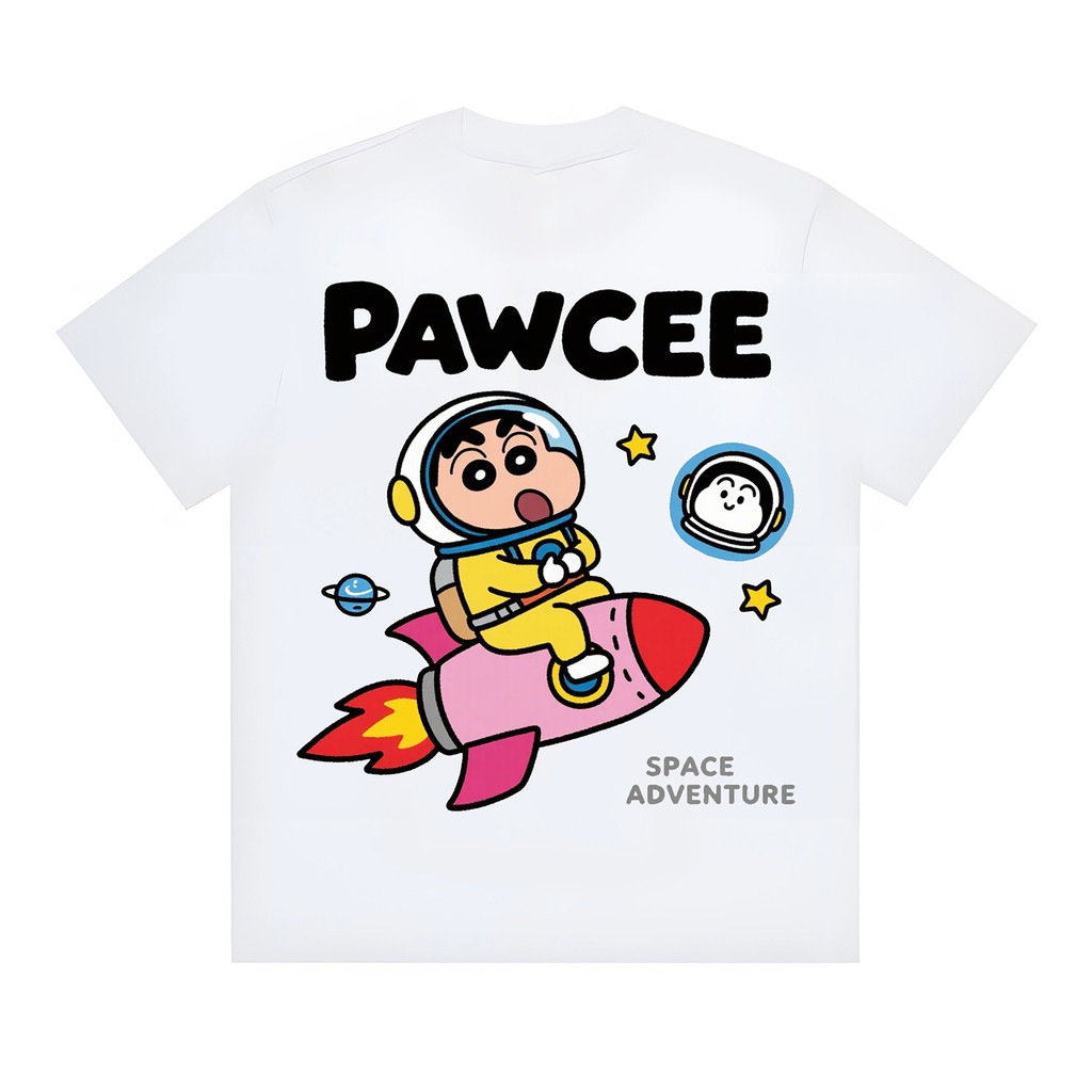 MCM T-shirt Oversize Crayon Shin-chan Cartoon | Lengan Pendek Baju Kaos Oversize Wanita Baju | Korea