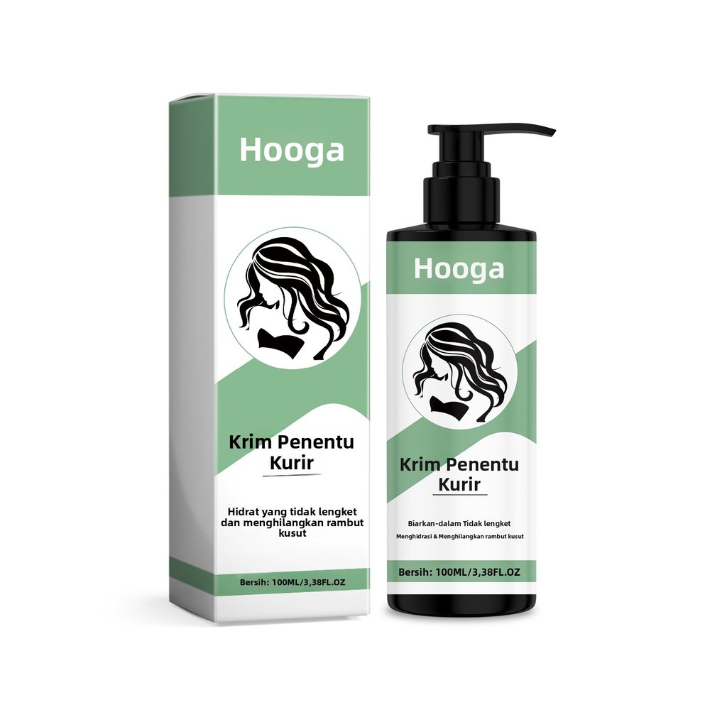 Hoegoa Krim Penataan Keriting Ringan Krim Penataan Keriting Volumizing Elastisitas Rambut Keriting A