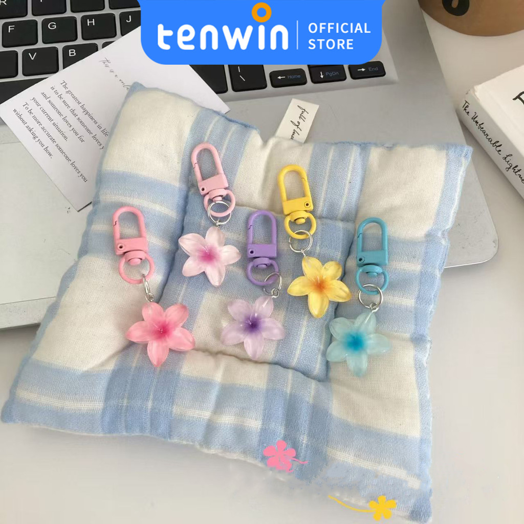 Gantungan Kunci Liontin Ponsel Bunga Kecil Transparan Liontin Casing Ponsel Lucu Dekorasi Casing Hea