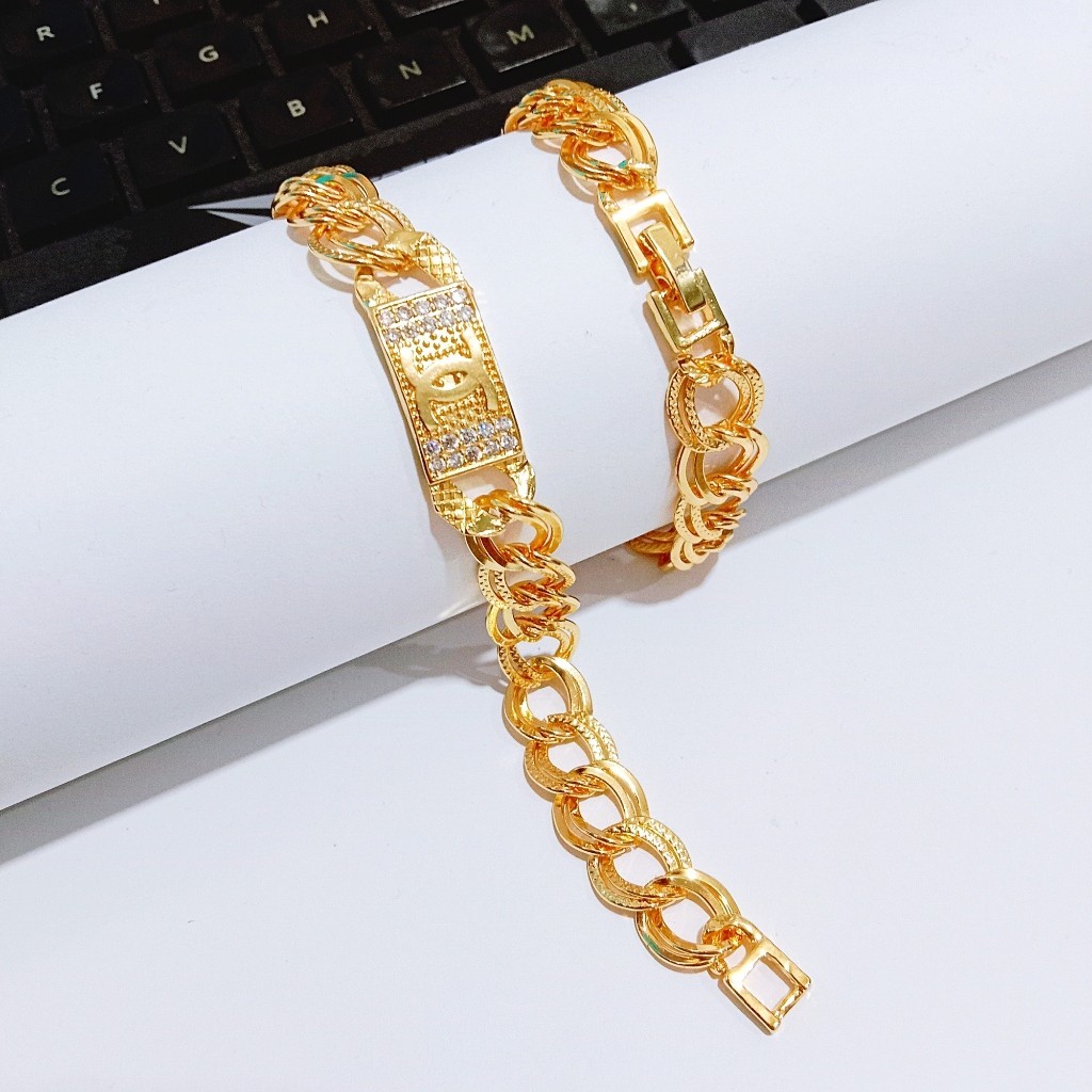 Gelang Rantai Plat Permata Gelang Plat Dewasa