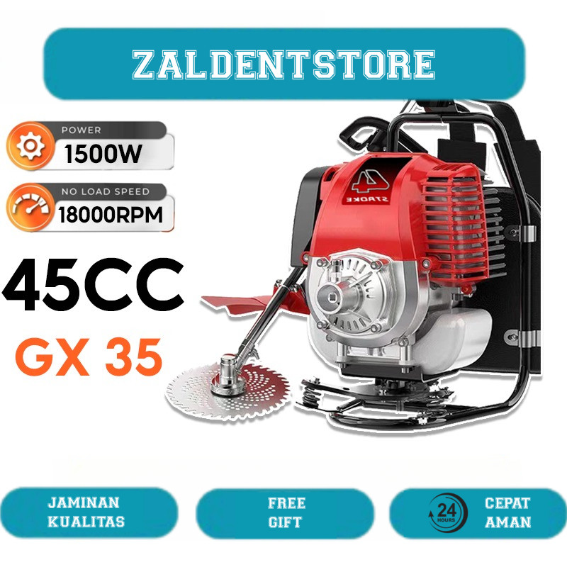 ECOSEN 45CC Mesin Potong Rumput Gendong 4Tak Brush Cutter 4 Stroke Kualitas Terbaik/Mesin Potong Rum